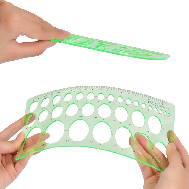 EMNIMQ Pack of 11 Architecture Geometry Stencil Technical Drawing Templates,