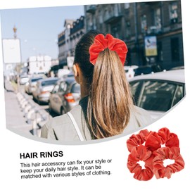 FOMIYES 16pcs Orange Hair Ties for Boys and Girls Girls Fluffy Scrunchies Stretchy Hair Bands Decorative Accessories for Women Ponytail Holders