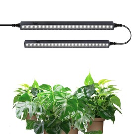Barrina T5 Grow Lamp, 5000K, 29 cm, Full Spectrum Sunlight, Chainable, Magnetic LED Grow Light Bar with Switch, Plug and Play, Black Cover, Pack of 2