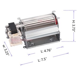 Replacement Fireplace GFK21B Blower Fan for Heatilator Fireplaces, Rotom R7-RB66, HB-RB66, GFK21 FK21 GFK21B Fireplace Blower Fan for Heatilator