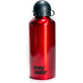 Farming Simulator Agricultural Simulator Drinking Bottle (600 ml, Aluminium, Red, for Cold Drinks