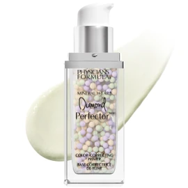 Physicians Formula Mineral Wear Diamond Perfector, 3-in-1 Gel-to-Serum Formula with Diamond Dust Mineral Powder, Corrects, & Brightens, Vegan, Cruelty Free, & Talc-Free - Color Correcting Primer