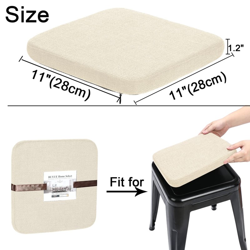 BUYUE Friendly Woven Fabric Magnetic Bar Stool Cushion 1 Piece,