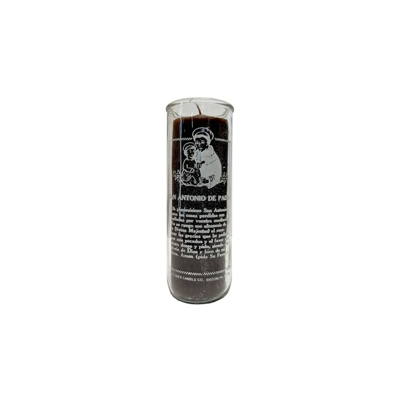 St. Anthony (San Antonio de Padua) *Pullout!* Brown Pillar Candle