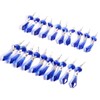 longsheng 20pcs 38mm Replacement Blue Chandelier Icicle Crystal Prisms Octogan