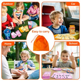 Addition and Subtraction Flash Cards- 102 Reusable Math Practice Cards with Addition, Subtraction, Educational Math Flashcards for Kids,Games for Kids Ages 3+ | Spark Skills & Fun Learning