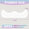 10 Stück Glitzer Sommersprossen, Goldene Temporäre Gesichtstattoos, Körper-Glitzer für Frauen