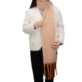 Hewdud Womens Scarf Winter Big Colorful Checked Thick Warm Soft Scarves Casual Tassel Blanket Scarf