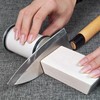 Rolling knife sharpener, Roller Sharpener Tool with Leather Strips and