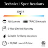 UltraLux 7 in LED Recessed Direct Wire Downlight with J-Box,