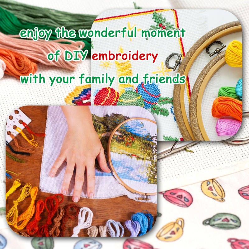 50 Skeins Embroidery Floss Rainbow Color Per Pack Cross Stitch