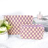 BUNCHBRAVO Checkered Makeup Bag Set of 2, Knitted Fabric Cosmetic