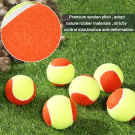 FINGER TEN Kids Tennis Balls Soft Elastic Low Compression Stage Pressureless Bulk Training Tool Color Orange for Outdoor Youth Beginner Practice (6 Pack in Orange)