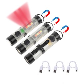 Hilngav3Pack MINI EDC Rechargeable Keychain Flashlight, 300 Lumens USB C Rechargeable Keychain Flash Light, Compact Portable Mini Tiny LED Keyring Lights with Pocket Clip Everyday Carry, Emergencies