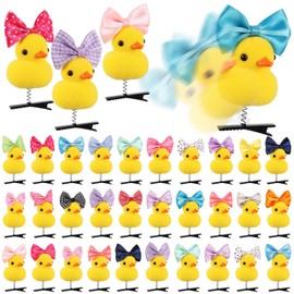 30 Pcs Cheer Duck Hair Clips Yellow Duck Hairpin Cartoon Animal Clips Gift for Women Holiday Party Supplies