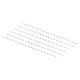 MECCANIXITY 3.3 Borosilicate Glass Stick 7.87" Length 4mm Dia Stir Rod Mixing Tools with Both Ends Round for Lab Kitchen Science 6Pcs