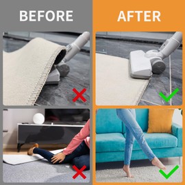 Daisyhome 16PCS Rug Pad Grippers for Hardwood Floors, Double Sided Reusable Anti-Slip Carpet Tape Stickers for Area Rugs, Non-Slip Rug Pads Keep Rugs in Place