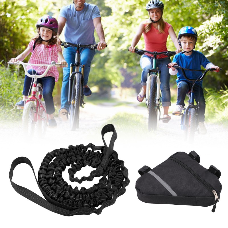 Bike Tow Bungee Attachment Rope Bicycle Pull Behind Strap Traction