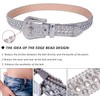 Studded Rhinestone Belts Men Women Fashionable Sparkly Diamond Shiny Crystals