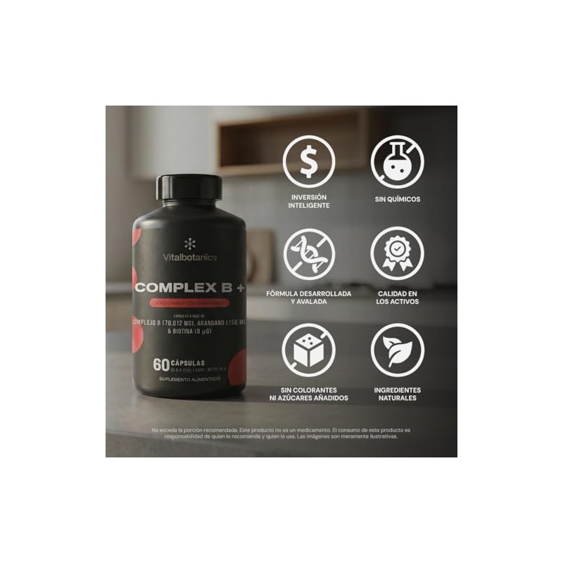 Complejo B Completo, Biotina, ArandanoVITAL BOTANICS