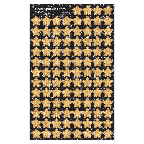 Trend Enterprises Sparkle Stars Stickers, 400 per Package, Gold (T-46403)