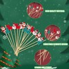 Christmas Cocktail Sticks,100PCS Snowman Santa Claus Elk Christmas Tree Bamboo