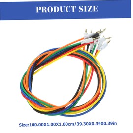 Kisangel 5pcs Male to Male Audio Cable TRS Car Audio Cable for Headphones Aux Cord