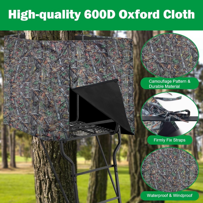 Anglekai Deer Hunting Tree Stand Blind Cover, 93" x 35"