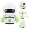 Manual Pencil Sharpener, Green Robot Shape ABS Plastic Stationery School