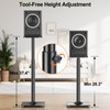 ELIVED Universal Speaker Stands Height Adjustable 28"-37.4", Bookshelf Speaker Stand