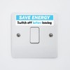 4 x Switch Off Before Leaving Vinyl Stickers - Warning
