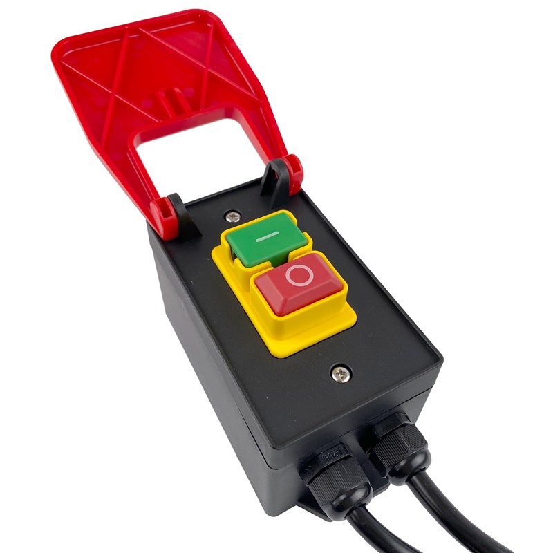 WELDINGER Emergency Stop Switch for Machines Machine Switch with Socket