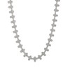Xikui Rhinestone Cross-style Cuban Chain, Silver-plated Gold-plated Bling Necklace, 13MM