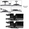 YINETTECH 6Pcs Front Wiper Blades Fitting Hook Clip Adapter for