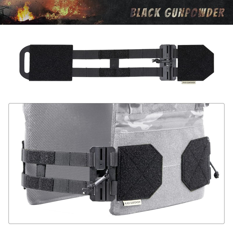 Black Gunpowder Tactical Dos bandas de liberación rápida Cummerbund Hebillas