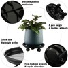 6 Packs 15” Extra-large Plant Caddy Plant Saucers on Wheels