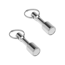 EnMagnet 2 Pcs Keychain Neodymium Magnet for Testing Coins, Jewelry, Brass, Gold, Silver