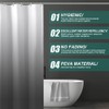 URAQT Shower Curtain Anti Mould, Waterproof Polyester Bathroom Curtains, Resistant