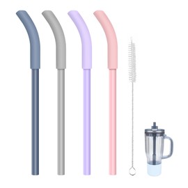KLOWOAH Replacement Straws Compatible With Ninja Blendboss Personal Blender 26oz Tumbler with 1 Brush (4 Colours for 26oz)