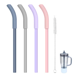 KLOWOAH Replacement Straws Compatible With Ninja Blendboss Personal Blender 26oz Tumbler with 1 Brush (4 Colours for 26oz)