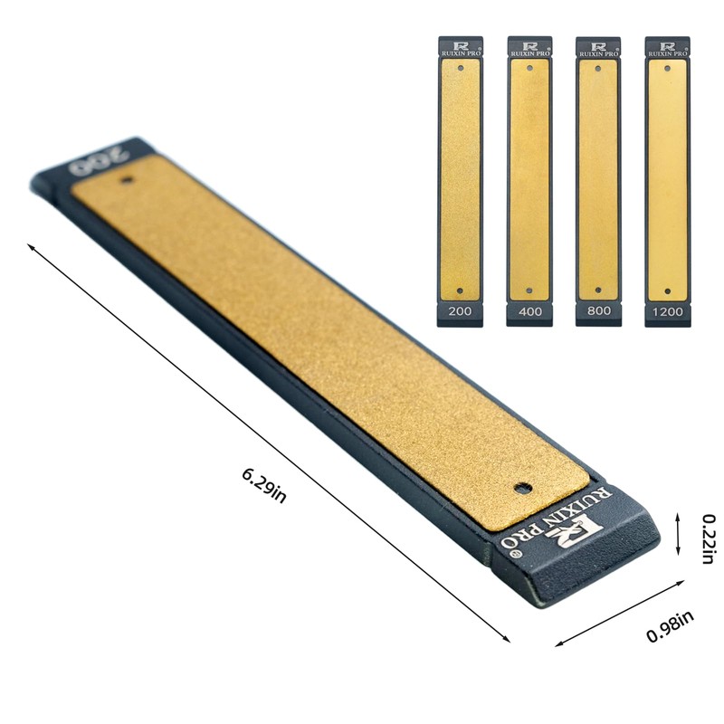 RUIXIN PRO 4PCS Diamond Sharpening Stones, #200#400#800#1200 Grit for Knife