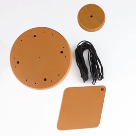 Lveofielygi Wind Chime Replacement Parts - Mahogany Material Clapper, Round Top, Wind Catcher 3pcs Set, Perfect for DIY Windchime Making