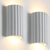 ZEROUNO White Resin Modern LED Wall sconces Wall Lighting Set