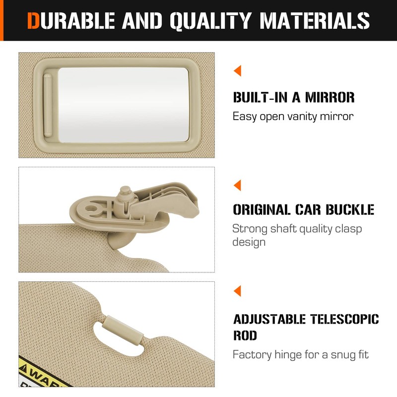 Sun Visor for 2011-2015 Hyundai Elantra (NOT fit GT Model),