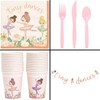 BLUE PANDA 219-Piece Ballerina Birthday Party Decorations, Dinnerware Set with