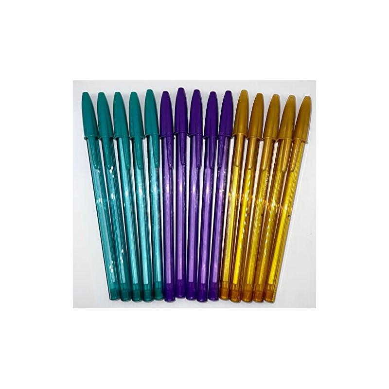 Bic Cristal 1.0mm Medium Ballpoint Pens - Assorted Colours Pack
