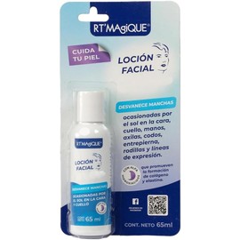 RT MAGIQUE Loción Aclarante 1 pieza Aclarador de piel Despigmentante facial con Ácido Láctico y Glicólico Uso Nocturno Quita manchas para piel por Sol y Acné Aclarador de axilas, Cara, Cuello, Rodillas y Más