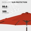 wikiwiki 10FT Solar Led Patio Umbrella with Base, Sturdy Outdoor