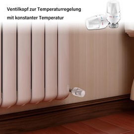 6PCS Thermostatic Radiator Valve Head Thermostat Replacement Heating Systems Heater Control Tool M30x1.5 for Home Office Valves