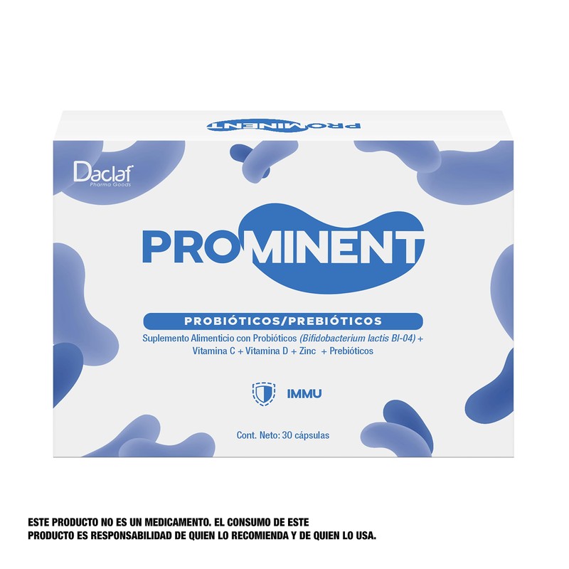 PROMINENT IMMU Probióticos y Prebióticos Mejora Defensas Suplemento Alimenticio Caja